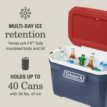 Coleman Classic Series Insulated Portable Cooler, Leak-Resistant Outdoor Hard Cooler Keeps Ice up to 5 Days, 52/70/120/150 Quart