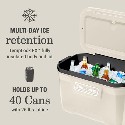 Coleman Classic Series Insulated Portable Cooler, Leak-Resistant Outdoor Hard Cooler Keeps Ice up to 5 Days, 52/70/120/150 Quart