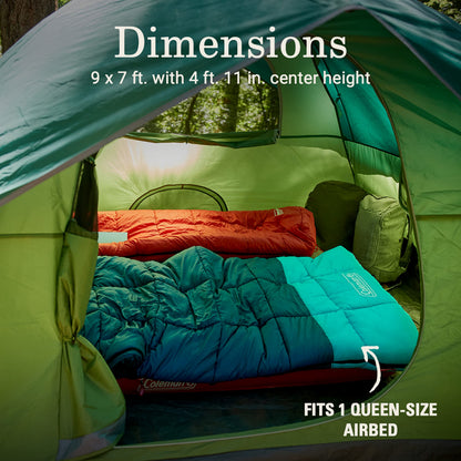 Coleman Sundome Camping Tent with Rainfly, 2/3/4/6 Person Tent Sets Up in 10 Mins, Weatherproof Shelter for Camping, Festivals, Backyard, Sleepovers, & More