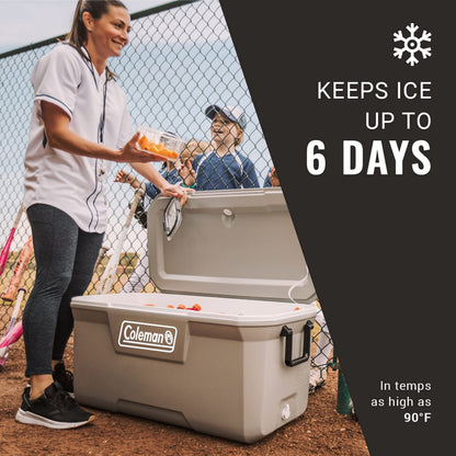 Coleman Classic Series Insulated Portable Cooler, Leak-Resistant Outdoor Hard Cooler Keeps Ice up to 5 Days, 52/70/120/150 Quart