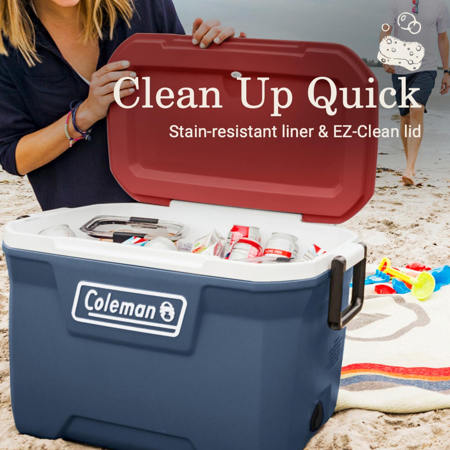 Coleman Classic Series Insulated Portable Cooler, Leak-Resistant Outdoor Hard Cooler Keeps Ice up to 5 Days, 52/70/120/150 Quart