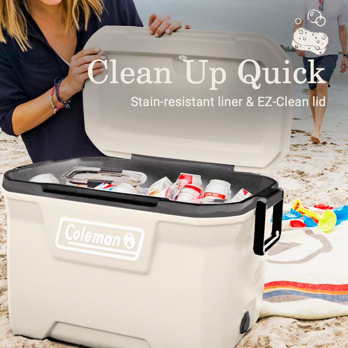 Coleman Classic Series Insulated Portable Cooler, Leak-Resistant Outdoor Hard Cooler Keeps Ice up to 5 Days, 52/70/120/150 Quart