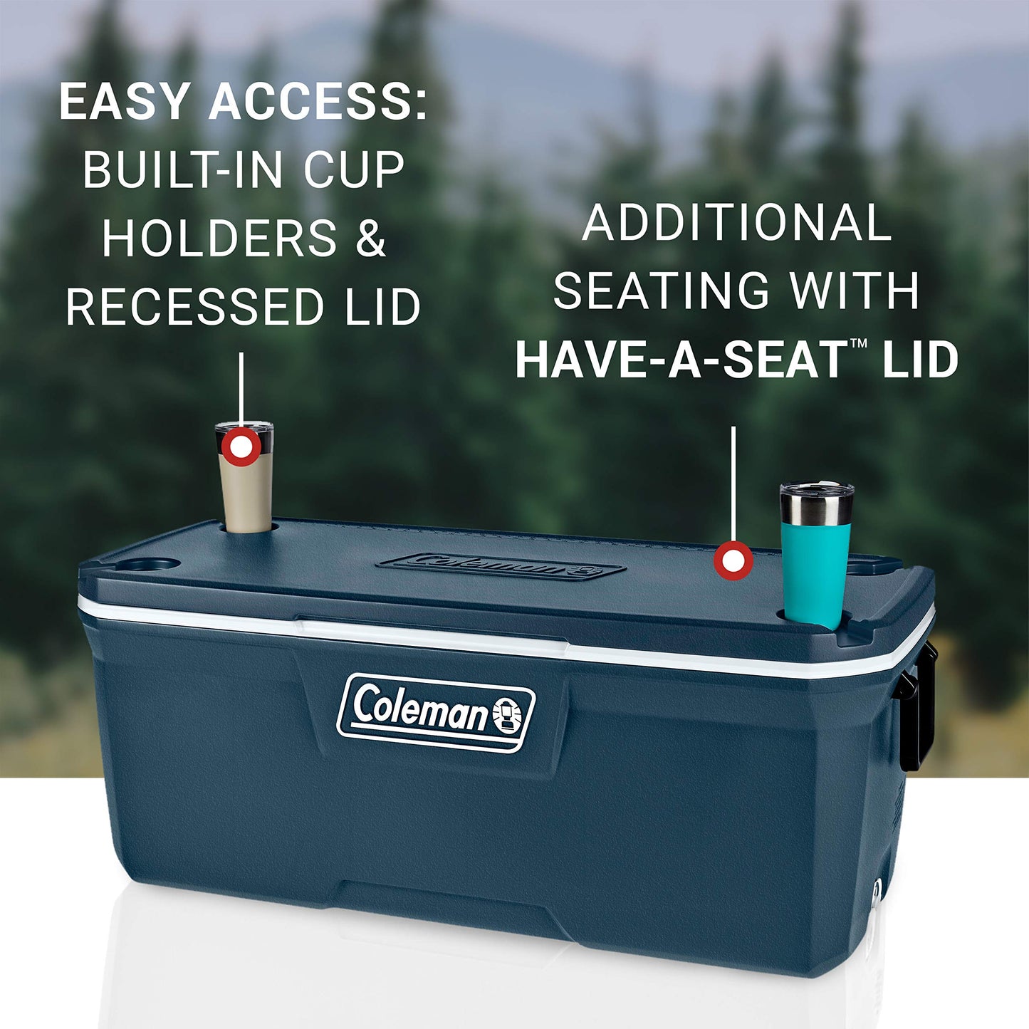 Coleman Classic Series Insulated Portable Cooler, Leak-Resistant Outdoor Hard Cooler Keeps Ice up to 5 Days, 52/70/120/150 Quart