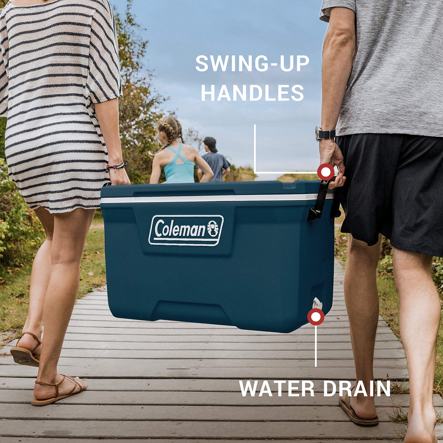Coleman Classic Series Insulated Portable Cooler, Leak-Resistant Outdoor Hard Cooler Keeps Ice up to 5 Days, 52/70/120/150 Quart
