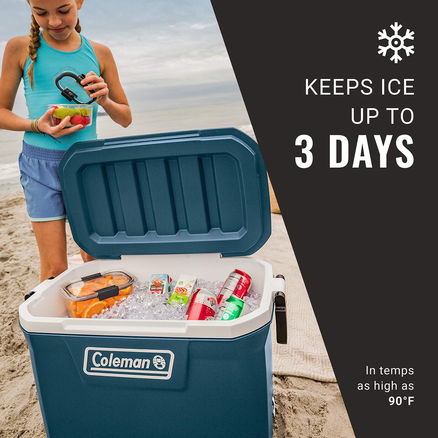 Coleman Classic Series Insulated Portable Cooler, Leak-Resistant Outdoor Hard Cooler Keeps Ice up to 5 Days, 52/70/120/150 Quart