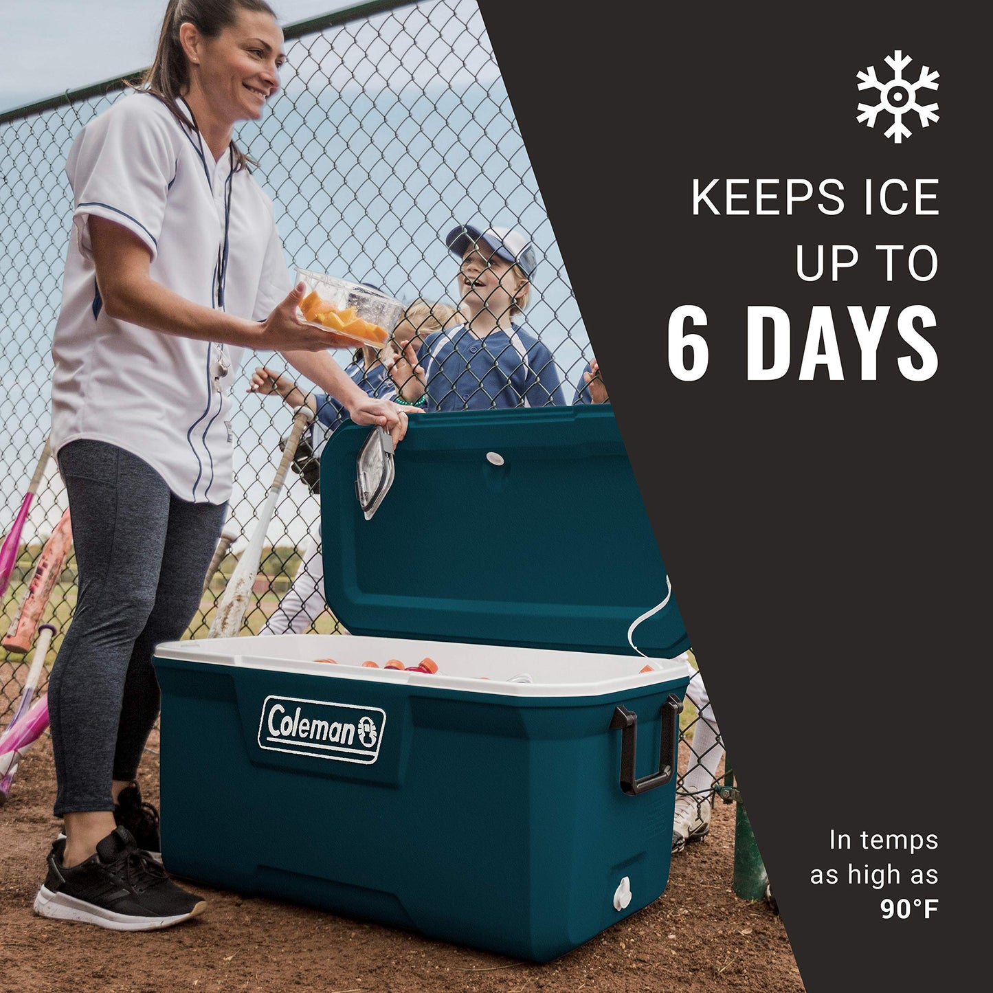 Coleman Classic Series Insulated Portable Cooler, Leak-Resistant Outdoor Hard Cooler Keeps Ice up to 5 Days, 52/70/120/150 Quart