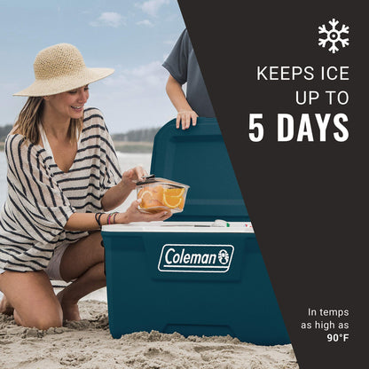 Coleman Classic Series Insulated Portable Cooler, Leak-Resistant Outdoor Hard Cooler Keeps Ice up to 5 Days, 52/70/120/150 Quart