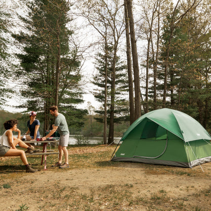 Coleman Sundome Camping Tent with Rainfly, 2/3/4/6 Person Tent Sets Up in 10 Mins, Weatherproof Shelter for Camping, Festivals, Backyard, Sleepovers, & More